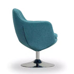 Poltrona girevole in twill blu