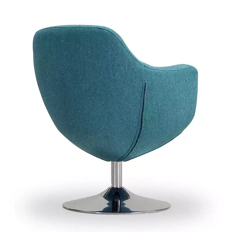 Poltrona girevole in twill blu