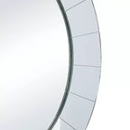 Glam Fir Console Tables with Mirror White, Elegante Mezza Luna, Struttura in Legno, Nessun Montaggio (Set di 2)