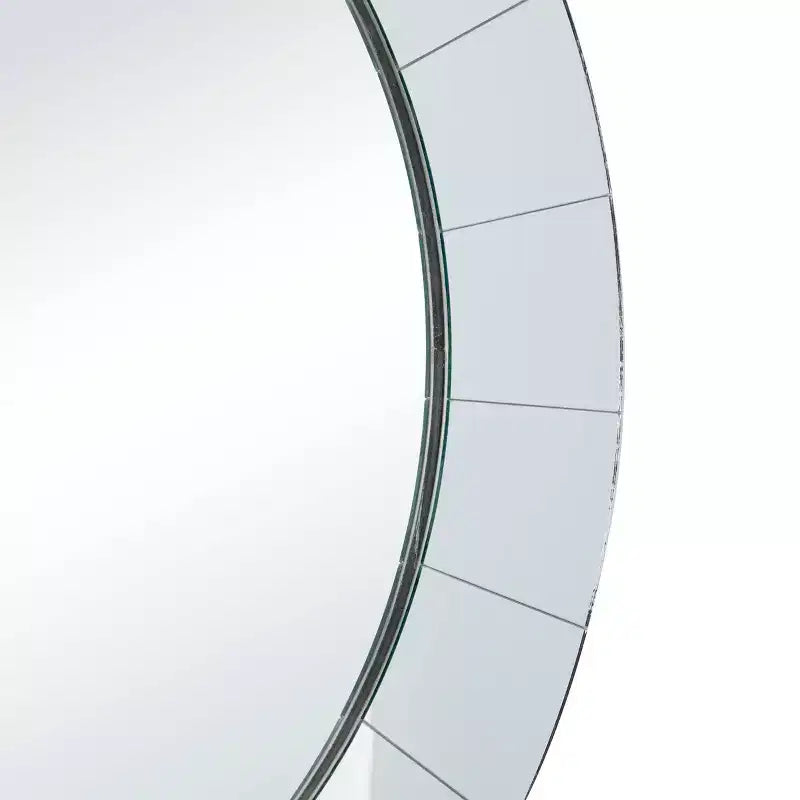 Glam Fir Console Tables with Mirror White, Elegante Mezza Luna, Struttura in Legno, Nessun Montaggio (Set di 2)