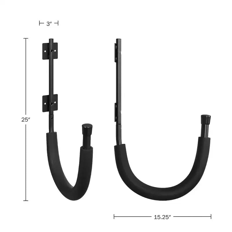 Ganci da parete porta kayak, set da 2, 15,25 x 3 x 25