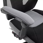 Sedia ergonomica da ufficio per casa poltrona direzionale reclinabile con poggiapiedi, schienale in rete, supporto lombare e ruote