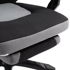 Sedia ergonomica da ufficio per casa poltrona direzionale reclinabile con poggiapiedi, schienale in rete, supporto lombare e ruote