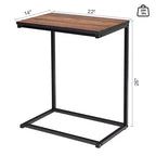 Tavolino da divano per laptop 22"x14"x26" in marrone/noce
