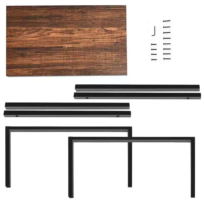 Tavolino da divano per laptop 22"x14"x26" in marrone/noce